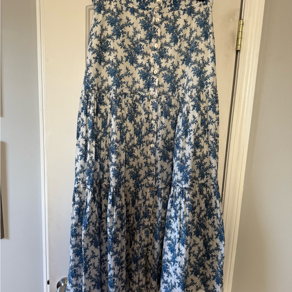 Chelsea & Violet Blue Floral Maxi Skirt